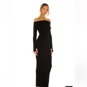 x REVOLVE Off Shoulder Bodycon Maxi Dress in Black
Michael Costello